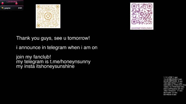 honey_sunshine Chaturbate Female 11-12-2025